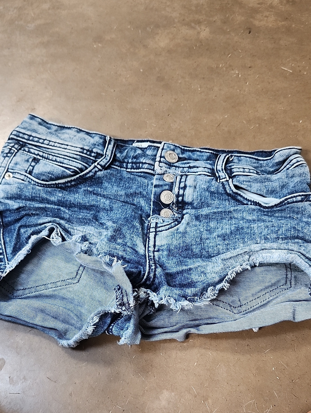 Ardene Distressed Blue Denim Cutoff Shorts